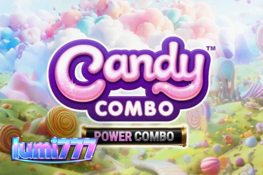 Tampilan visual permainan slot Candy Combo Power Combo King Millions dengan tema permen.